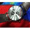 VERSACE Orologio VERSACE V-Circle Medusa Logo Argento Bracciale Quarzo Luxury Designe...