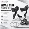 GOLDIX MicroNEW Comandi Cambio per Bici da Strada 2x7 2x8 2x9 2x10 3x7 3x8 3x9 3x10 3x11 Velocità, Leva Freno con Deragliatore Integrato, Componenti per Bicicletta