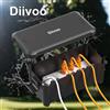 NONE Diivoo Scatola elettrica impermeabile per esterni Connessione cavo esterno Presa per timer Cavi di prolunga Giardino festivo