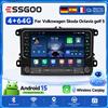 ESSGOO Autoradio Android 15 2 Din con Carplay Wireless, Lettore Multimediale per Auto con GPS e WiFi per Volkswagen Skoda Octavia Golf 5 6 Touran Passat Polo Jetta