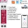 EARU Interruttore Automatico WiFi Intelligente EARU Tuya App, Misuratore di Corrente, Tensione, Potenza, Energia kWh, Relè di Protezione, Timer, Controllo Remoto