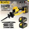 MELLWIN 3600W Sega alternativa elettrica senza spazzole 12000SPM Taglio tubi metallici per legno Sega a sciabola Strumento per Makita 18V Batteria Pin