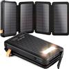 NONE Banca di energia solare esterna 20000mAh Pannello solare di grande capacità Viaggio esterno Caricatore solare per telefono cellulare Powerbank solari per il campo