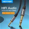 Vention Adattatore cavo audio jack da 3,5 a 6,5 per lettore CD Altoparlante Amplificatore per chitarra Cavo audio TRS Cavo Aux jack da 3,5 mm a 6,5 mm
