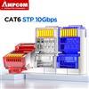 AMPCOM CAT6 Connettore modulare RJ45 schermato 50μ Connettori RJ45 8P8C placcati in oro Spina modulare Cavo Ethernet con estremità a crimpare