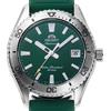 Orient Mako Sports RA-AC0Q11E Orologio automatico da immersione per uomo, verde smeraldo, 39,9 mm, impermeabilità fino a 200 m, vetro zaffiro, cinturino in silicone