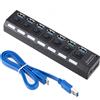 FLMXRMY Hub USB 3.0 Super Speed 5 Gbps, 4 o 7 porte, hub USB 3.0 portatile, splitter con adattatore di alimentazione esterno per PC.