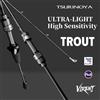TSURINOYA Canna da pesca per trota TSURINOYA S702L, peso 76g, VIRENT 2.10m, azione L, RF, anelli FUJI, punta tubolare, canna BFS, spinning, casting, canna in carbonio
