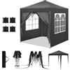 WOLTU Gazebo Pieghevole WOLTU 2x2m con 4 Sacchi di Sabbia, Impermeabile, Stabile, Protezione UV, Altezza Regolabile, Tenda Pop-Up per Feste all'Aperto