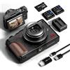 NBD Fotocamera digitale NBD 4K da 56 MP con display orientabile a 180° - Autofocus, zoom 16x e luce di riempimento. Leggera, con tracolla, 2 batterie per una lunga autonomia - Wi-Fi