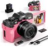 NBD Fotocamera digitale NBD 4K da 48 MP - Fotocamera per vlog con touchscreen da 3 pollici e rotazione a 180° e messa a fuoco manuale. Modalità USB-PC per lo streaming live, uscita HDMI - Wi-Fi.