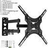StarTech Supporto a parete per televisore - Supporto universale per TV - Adatto per televisori da 43 a 140 cm - Estensibile - Braccio flessibile - Metallo - Nero