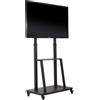 StarTech Supporto a pavimento per televisore - Modello U-950A - Per televisori da 203 cm - Altezza regolabile - Con ruote - 2 ripiani - Standard VESA 600x400, capacità di carico 65 kg - Colore: nero