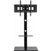 StarTech Support da terra per televisore con ripiano - Modello U-600A-XK - Altezza regolabile - Rotazione a 360° - Inclinazione ±15° - Standard VESA 600x400 - Adatto per schermi da 81 a 165 cm, massimo 30 kg - Colore: nero