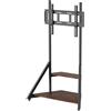 StarTech Supporto TV mobile - Supporto a pavimento per TV - Altezza regolabile da 138 a 168 cm - Per schermi fino a 254 cm - Capacità di carico: 100 kg - Ripiani - Colore: nero