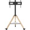 StarTech Support angolare per TV regolabile in altezza - Supporto mobile per TV a treppiede - Per televisori fino a 190,5 cm - Standard VESA 600x400 - Piano di appoggio - Capacità di carico 40 kg - Colore: nero