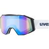 UVEX GRAVITY FMBLACK MATT DL/BLUE ON GREEN-CLEAR S2 Maschera Sci Unisex