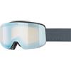 UVEX PWDR FM BLACK MATT DL/SAPPHIRE ON YELLOW-CLEAR S2 Maschera Sci Bambini