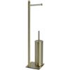 Gedy Piantana portarotolo e scopino wc gedy trilly in acciaio inox oro spazzolato