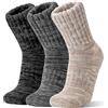 Sandsuced Calze Lana Merino Uomo Donna Calde | Lana Merino, Caldo, Spesso, Termico, Traspirante, Inverno, Unisex, Lavoro, Comfort, Regalo, 3 Paia