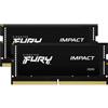 Kingston Ram SO-DIMM DDR5 32GB Kingston Technology Fury Impact Black XMP 6000MHz Nero[KF560S38IBK2-32]