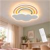 Epochglo Lampada da soffitto LED per bambini, design a nuvola, 40 W, 3400 lm, dimmerabile, con telecomando e interruttore a parete, temperatura del colore 3000 K-6500 K, luce notturna, timer, per