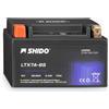 Shido LTX7A-BS Batteria agli ioni di litio Batteria per moto YTX7A-BS 12V