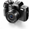NBD Fotocamera 4K da 48 MP con display orientabile, messa a fuoco manuale, HDMI, scheda da 32 GB e 2 batterie, Wi-Fi.