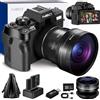 NBD Video 4K, fotocamera da 48 MP, zoom 16x, messa a fuoco manuale, grandangolo, lunga durata della batteria, 8 modalità scena, Wi-Fi.