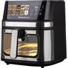 Melchioni Family GAIA PLUS Friggitrice ad Aria 8L con Doppia Resistenza (Nera)