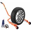 VEVOR Carrello Portaruote Carico max 204 kg in Acciaio per Auto Camion Trasporto per Pneumatici da 889 a 1194 mm, Rulli Girevoli, con Maniglia Estensibile, Solelvatore per Ruote, da Autofficina