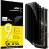 NEW'C Pellicola Privacy per iPhone 16 Pro/17/17 Pro, Vetro Privacy | 3 Pezzi, Nero, 6,3 Pollici, Kit Installazione Incluso, Vetro Temperato, Privacy 28°, Durezza 9H, Antigraffio, Senza Bolle