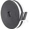 GUKOY Nastro di Tenuta Adesivo Guarnizione Porta per Porte Finestre, 12 mm x 6 mm x 8M Nastro in Schiuma Guarnizione in Gomma per Collisione Sigillo Isolamento Acustico, Nero