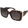 Jimmy Choo Gaya/S 086/HA | Occhiali da Sole Graduati o Non Graduati | Prova Online | Plastica | Quadrati | Marrone, Havana | Adrialenti
