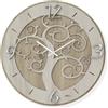 Abitarte 602_RSN_30 OROLOGIO LASER LEGNO ROVERE SCURO ALBERO DELLA VITA LAMINATO MISURA 30X30CM