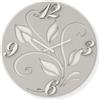 Abitarte 603_BIG_30 OROLOGIO LASER LEGNO BIANCO DETTAGLI GRIGIO FIORE LAMINATO MISURA 30X30CM