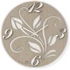 Abitarte 603_BRC_30 OROLOGIO LASER LEGNO BIANCO DETTAGLI ROVERE CHIARO FIORE LAMINATO MISURA 30X30CM