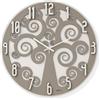 Abitarte 615_BIT_30 OROLOGIO LASER LEGNO TORTORA E BIANCO DISEGNO ALBERO DELLA VITA CON NUMERI LAMINATO MISURA 30X30CM
