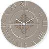 Abitarte 618_BIT_30 OROLOGIO LASER LEGNO TORTORA CON NUMERI ROMANI E LANCETTE BIANCHE LAMINATO MISURA 30X30CM