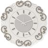 Abitarte 627_BIT_30 OROLOGIO LASER LEGNO BIANCO-TORTORA E GRIGIO LAMINATO MISURA 30X30CM