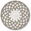 Abitarte 628_BIT_30 OROLOGIO LASER LEGNO BIANCO E TORTORA LAMINATO MISURA 30X30CM