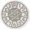 Abitarte 635_BIT_30 OROLOGIO LASER LEGNO BIANCO E TORTORA NUMERI A RILIEVO LAMINATO MISURA 30X30CM