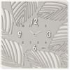 Abitarte 637_BIG_30 OROLOGIO LASER LEGNO QUADRATO BIANCO E GRIGIO NUMERI A RILIEVO LAMINATO MISURA 30X30CM