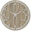 Abitarte 650_RSN_30 OROLOGIO LASER LEGNO ROVERE SCURO E BIANCO NUMERI A RILIEVO LAMINATO MISURA 30X30CM