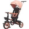 Trico Luxury Gold Triciclo Passeggino 7 in 1 per Bambini -Rosa