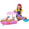 Barbie - Barca dei Sogni, Playset con piscina, scivolo, un delfino e 20+ accessori, giocattolo per bambini, 3+ anni, HJV37