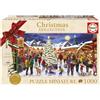 Educa - Puzzle panoramico Mercatino di Natale da 1000 pezzi | Scena festiva di grande formato con incastro perfetto per adulti | +14 (20664)