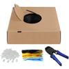 Goobay Kit Matassa U/UTP Cavo Cat.6 CCA Rigido 305m Fascette e Plug RJ45