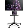 Generisch Supporto per TV con piano - Supporto TV con ruote per televisori da 32-65 pollici, fino a 40 kg - Supporto TV - Regolabile in altezza - Inclinabile