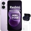 XIAOMI Smartphone Xiaomi Redmi Note 17 Pro 5G, batteria 8340mAh, 8/512GB, colore nero (include caricabatterie da 67W e cuffie Bluetooth)